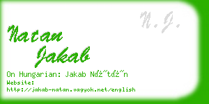 natan jakab business card